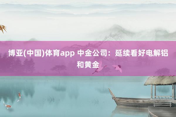 博亚(中国)体育app 中金公司：延续看好电解铝和黄金