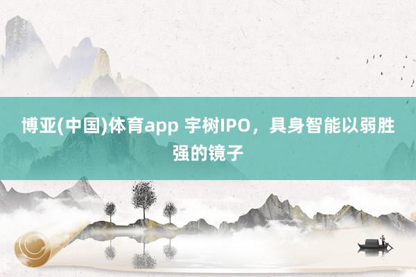 博亚(中国)体育app 宇树IPO，具身智能以弱胜强的镜子