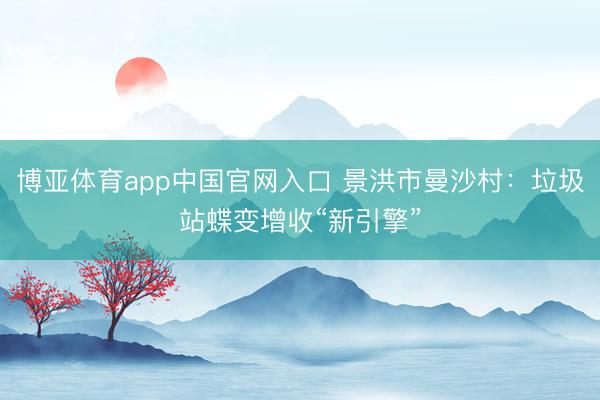 博亚体育app中国官网入口 景洪市曼沙村：垃圾站蝶变增收“新引擎”