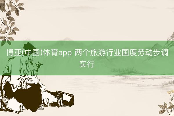 博亚(中国)体育app 两个旅游行业国度劳动步调实行